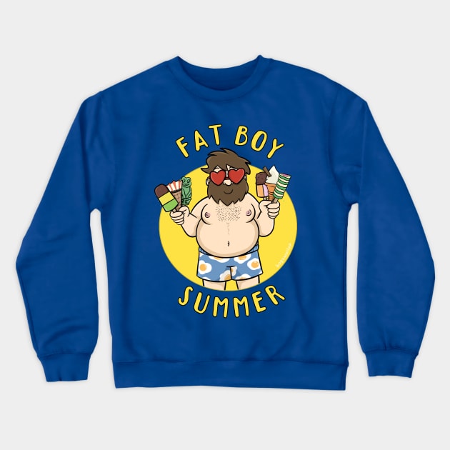 Fat Boy Summer Crewneck Sweatshirt by ScarySpaceman